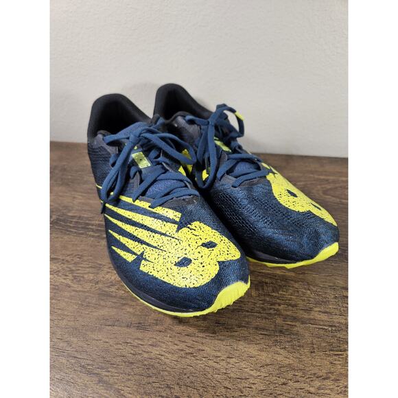 New Balance Mens XC7 V2 Running Cleats Shoes Size 11 Blue Yellow - Picture 1 of 11